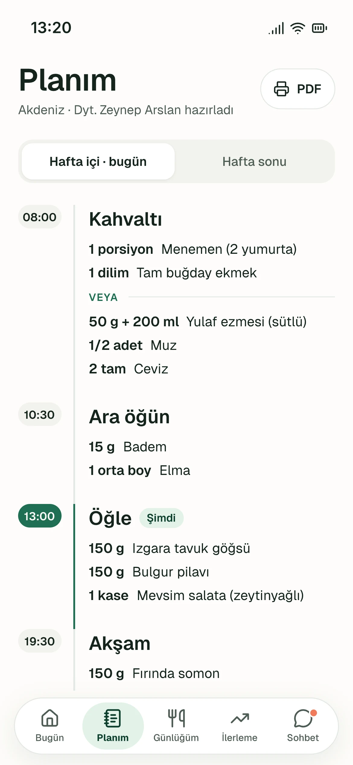 Danışanınızın telefonunda görün — ekran görüntüsü
